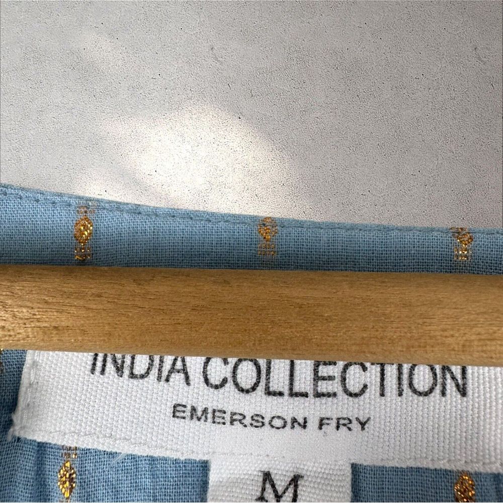 Emerson Fry Sky Blue Blouse with gold. Gently worn. - Picture 5 of 7